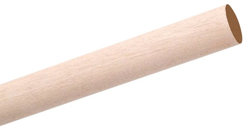 Waddell 6710UB Dowel Rod, 5/8 in Dia, 48 in L, Birchwood, Pack of 15