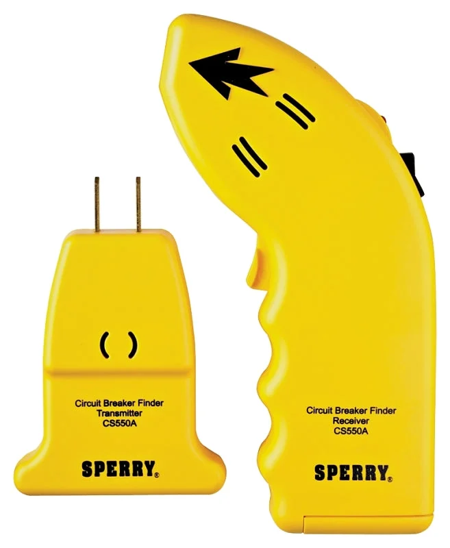 Sperry Instruments CS550A Circuit Breaker Finder, 80 to 140 V, LED Display, Yellow