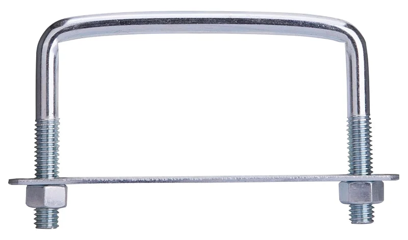 ProSource LR354 U-Bolt, 3/8 in Thread, 1-1/2 in L Thread, Steel, Zinc, Pack of 10