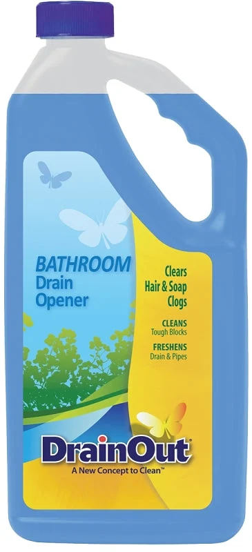 Drain OUT DOB0632N Drain Opener, Liquid, Blue, Citrus, 32 oz Bottle, Pack of 6