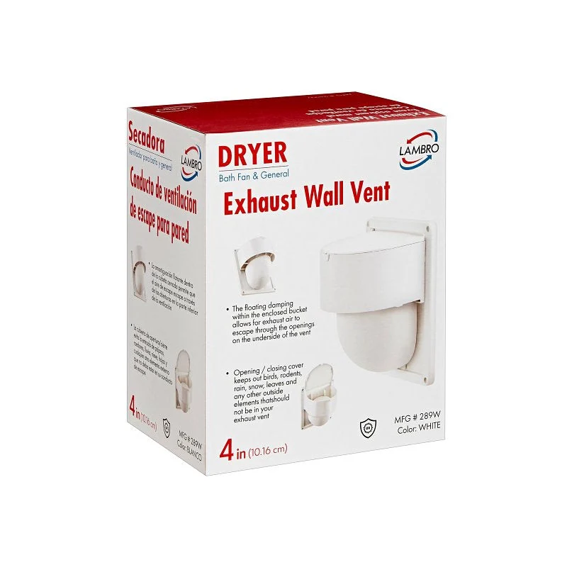 Lambro 289W Dryer Vent Seal, ABS, White