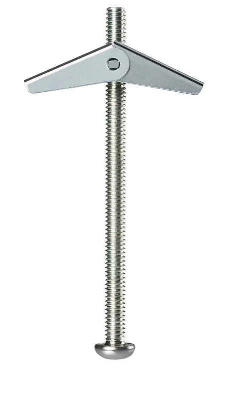 Cobra Anchors 081M Spring Toggle Bolt, 2 in L, Steel, 68 lb, 30/PK