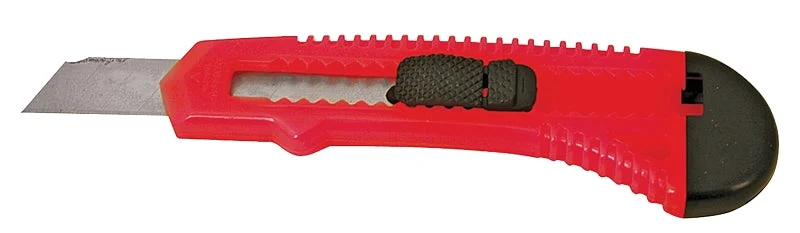 Vulcan JL-54306-D Snap-Off Utility Knife, 4-1/2 in L Blade, Steel Blade, Plastic Handle, High-Impact Plastic Handle, Pack of 100