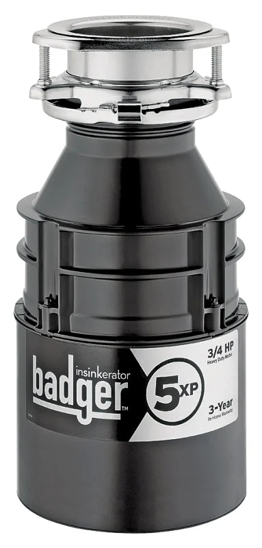 InSinkErator 75993 Garbage Disposal, 26 oz Grinding Chamber, 0.75 hp Motor, 120 V, Steel, 3 Years Warranty