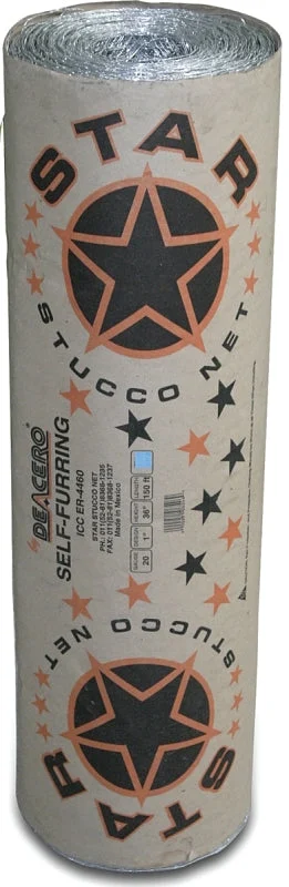 Buildmaster 6546 Stucco Netting, 150 ft L, 36 in W, 1 in Mesh