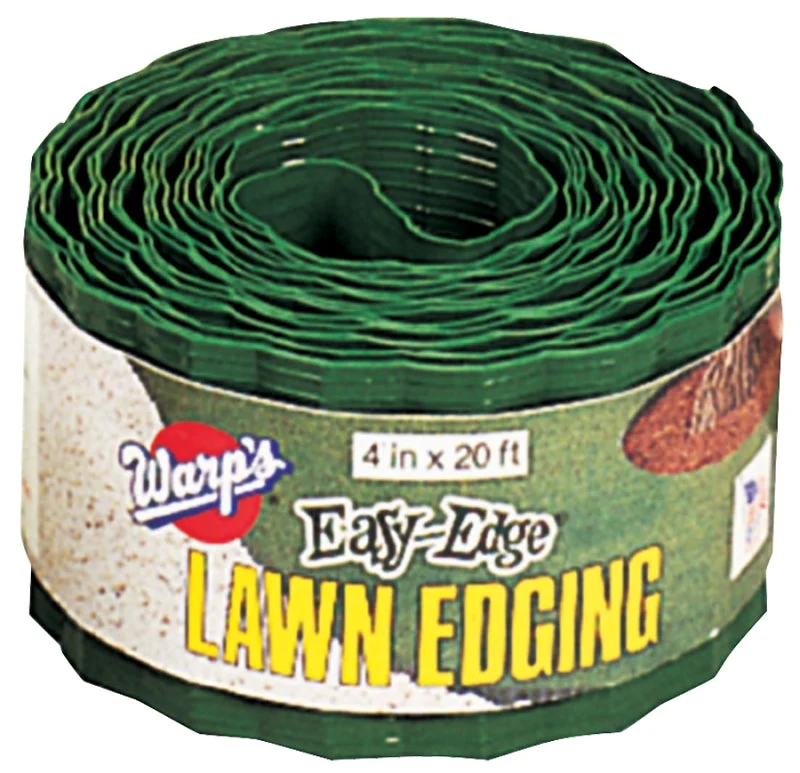 Warp's Easy-Edge Series LE-420-G Lawn Edging, 20 ft L, 4 in H, Plastic, Green