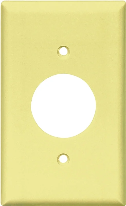 Eaton 2131V-BOX Single Receptacle Wallplate, 4-1/2 in L, 2-3/4 in W, Standard, 1-Gang, Thermoset, Ivory, High-Gloss, Pack of 25