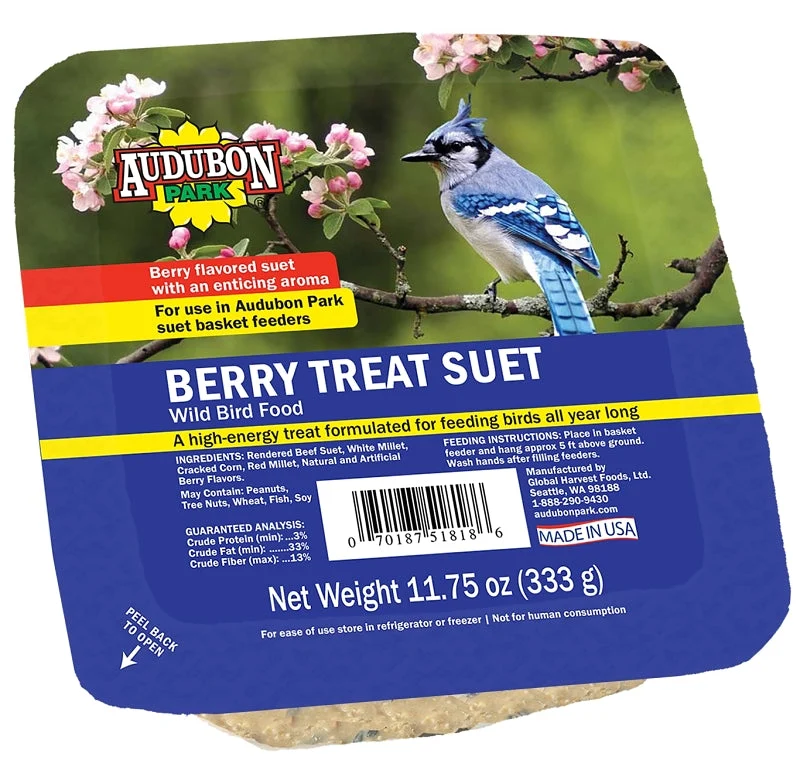 Audubon Park 13066 Cracked Corn Berry Treat Suet, 11.75 oz, Box, Pack of 12