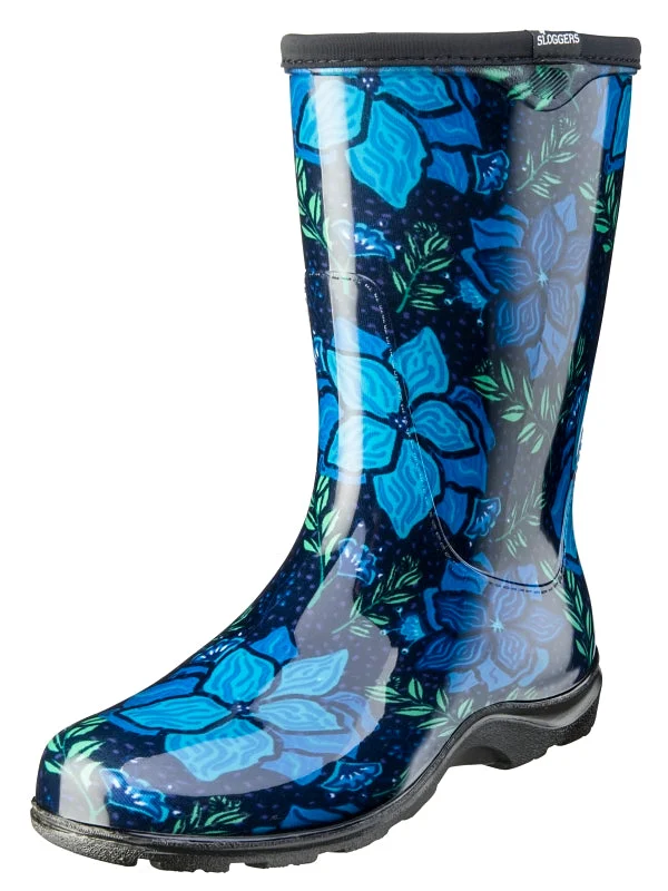 Sloggers 5018SSBL-09 Rain Boots, 9, Spring Surprise, Blue