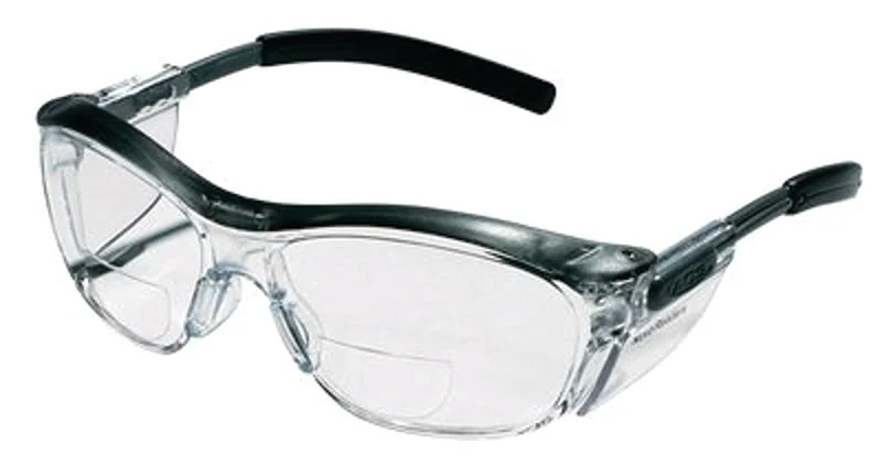 3M 91193-00002T Readers Safety Eyewear, Clear Lens, Black Frame, Anti-Fog Lens