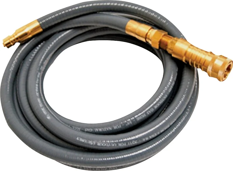 Mr. Heater F273720 Hose Assembly, 12 ft L, FIP x Male Flare, Thermoplastic, Gray