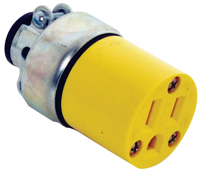 Eaton Wiring Devices WD2887 Electrical Connector, Straight Body, 1/4 to 5/8 in, 2-Pole, 15 A, 125 V, 3-Wire