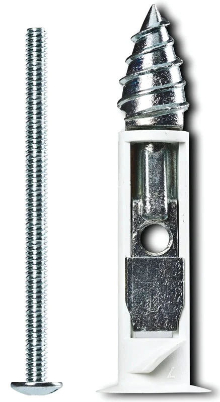 Cobra Anchors 364R Driller Toggle Bolt, 3 in L, Zinc, Chrome Zinc, 100 lb, 6/PK