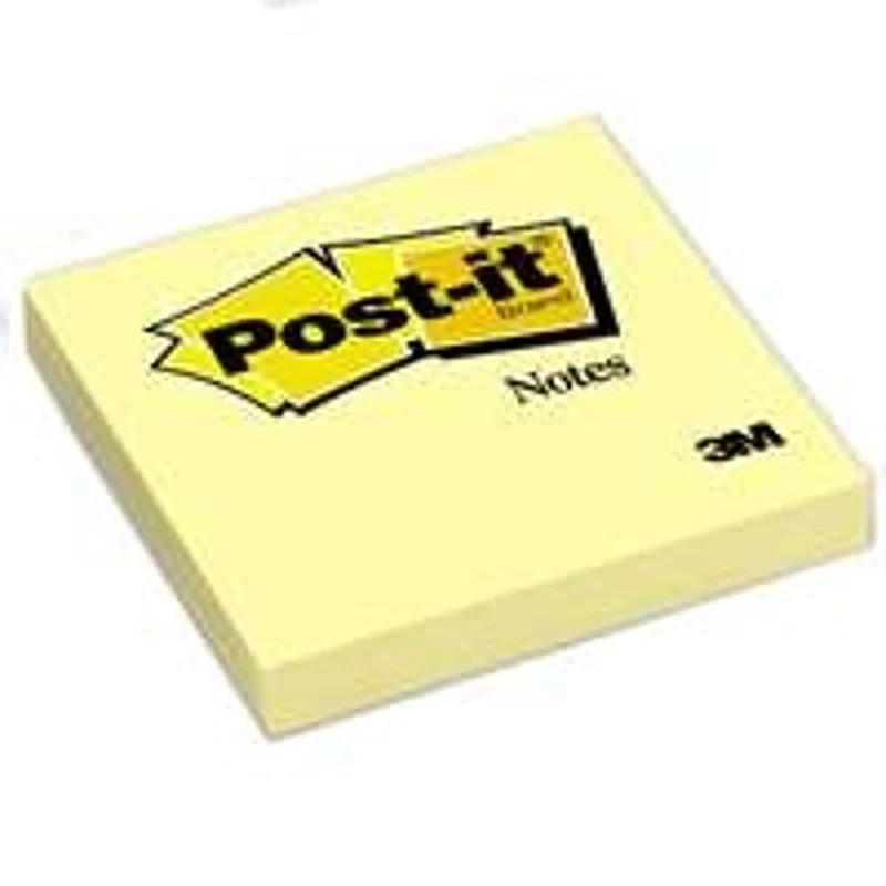 Post-it 5400A Sticky Note, 3 x 3 in, Canary Yellow, 200-Sheet, Pack of 6