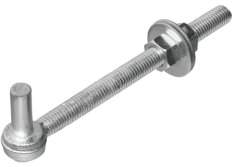 National Hardware N130-559 Full Threaded Bolt Hook, 1/2-13 Thread, 5-3/4 in L Thread, 6.87 in L, Steel, Zinc-Plated