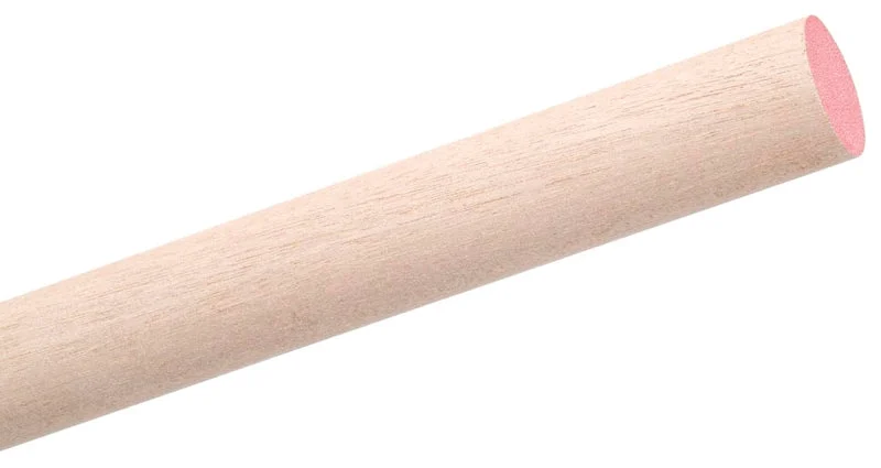 Waddell 6318UB Dowel, 1-1/8 in Dia, 36 in L, Hardwood, Pink, Pack of 4