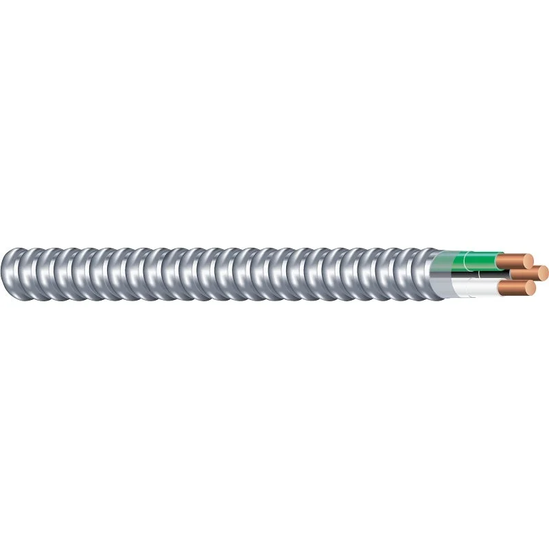 Armorlite 68580021 Metal Clad Armored Cable, 12 AWG Cable, 2 -Conductor, 25 ft L, Copper Conductor, THHN/THWN Insulation