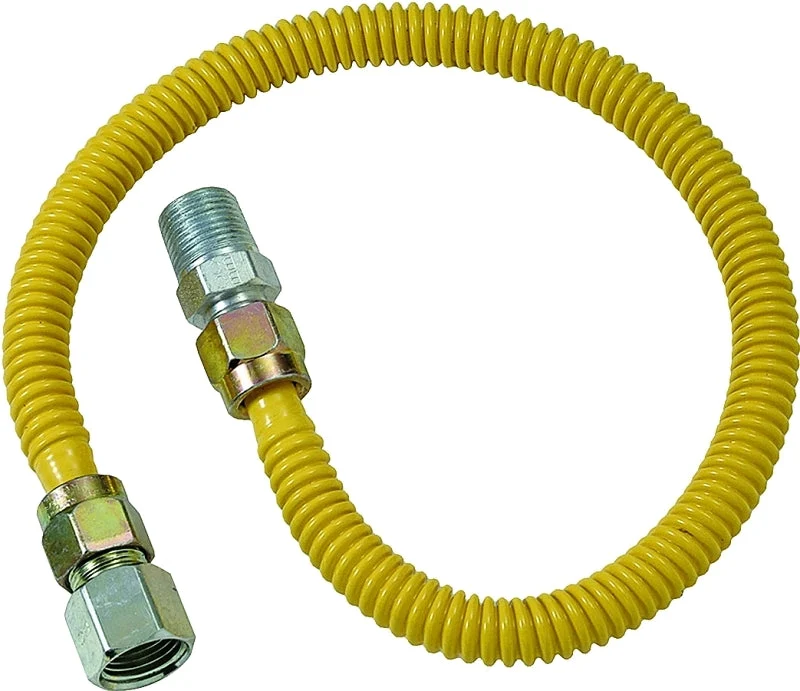 BrassCraft ProCoat Series CSSD54-36 Gas Connector, 36 in L, 1/2 x 1/2 in, -40 to 150 deg F Temperature
