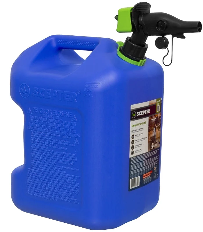 Scepter SmartControl FSCK571 Fuel Can, 5 gal, Polypropylene, Blue
