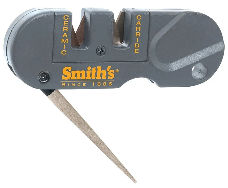 Smith's Pocket Pal Series PP1 Knife Sharpener, 400, 800 Grit, Coarse, Fine, Medium, Carbide/Diamond Abrasive