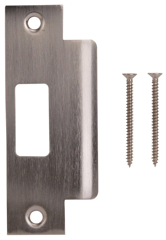 ProSource HSH-006BN-PS Strike Plate, 4-7/8 in L, 2 in W, Steel, Brushed Nickel