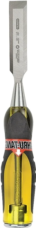STANLEY Fatmax Thru-Tang 16-977 Chisel, 3/4 in Tip, 9 in OAL, Carbon Steel Blade, Ergonomic Handle