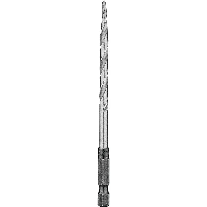 DEWALT DW2539 Drill Bit, 3/16 in Dia, 3-3/4 in OAL, Countersink, Spiral Flute, 2-Flute, 1/4 in Dia Shank, Hex Shank