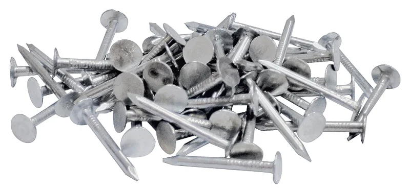 ProFIT 0132099 Hand Drive Roofing Nail, 1-1/2 in L, Flat Head, 11 ga, Steel, 25 lb