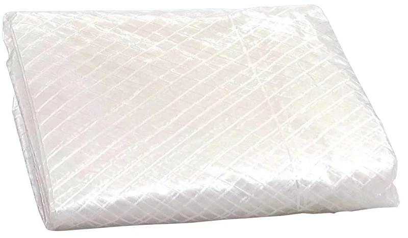 M-D 87619 Air Conditioner Cover with Elastic Strap, 30 in L, 28 in W, Polyethylene, Silver