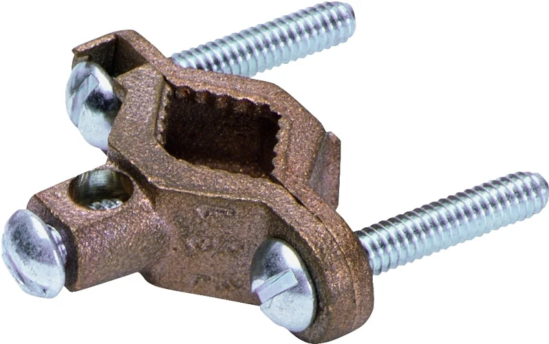 nVent ERICO CWP1J Pipe Clamp, Clamping Range: 1/2 to 1 in, #10 to 2 AWG Wire