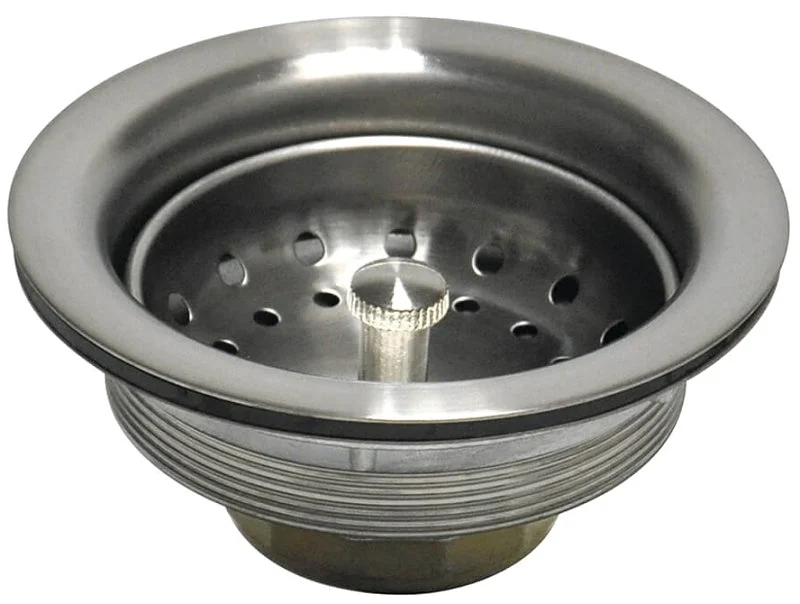 Danco 89302 Basket Strainer Assembly, 3-1/2 in Dia, Brass, Brushed Nickel, For: Universal Sinks