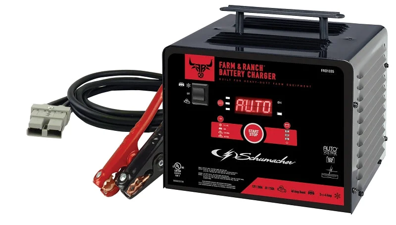 Schumacher FR01335 Battery Charger/Engine Starter, 10 A Continuous, 48 A Intermittent Input, 6/12 V Output, AGM Battery