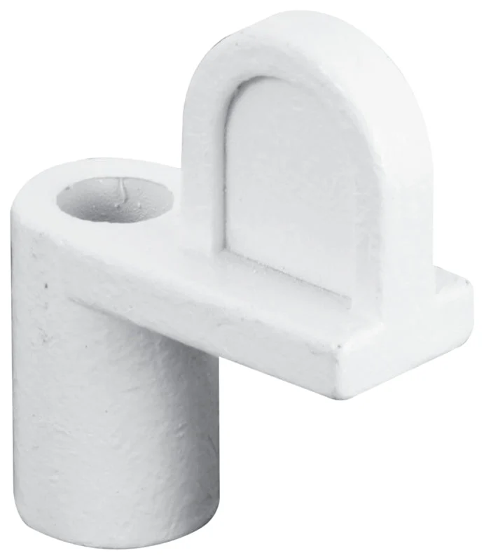 Make-2-Fit PL7893 Window Screen Clip with Screw, 5/16 in D Dimensions, Alloy, Painted, White, 12/PK