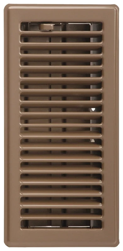 Imperial RG2004 Floor Register, 10 in L, 4 in W, Steel, Brown, Powder-Coated