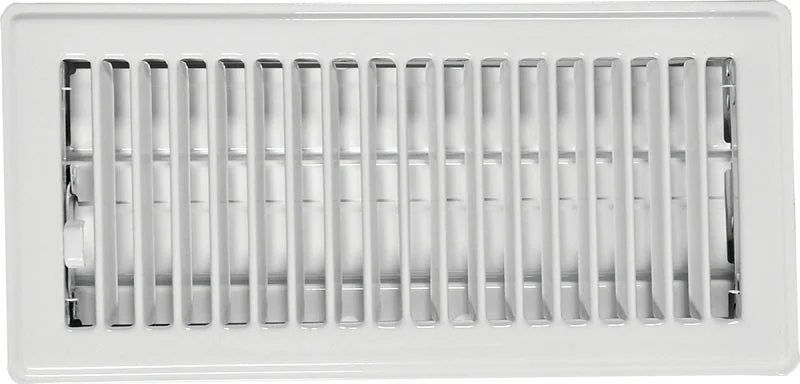 Imperial RG0157 Floor Register, 10 in L, 2-1/4 in W, Steel, White