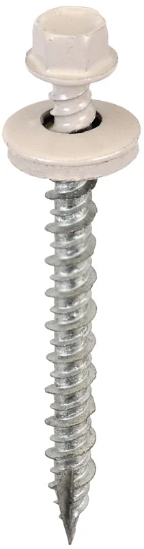 Acorn SW-MW2LG250 Screw, High-Low, Twin Lead Thread, Hex Drive, Self-Tapping, Type 17 Point, Light Gray
