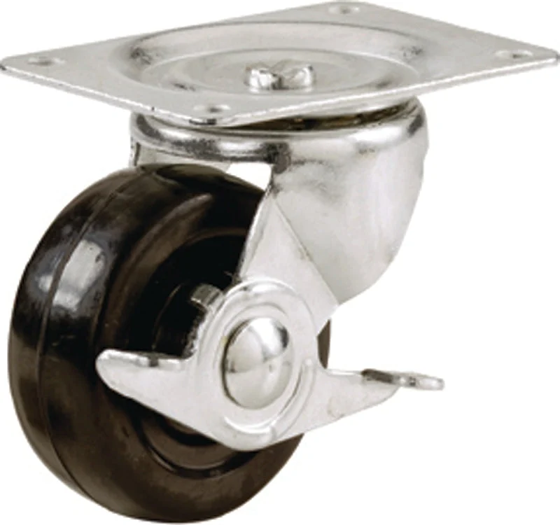 Shepherd Hardware 9511 Swivel Caster, 4.8 in L x 3.1 in W x 3.6 in H Dimensions, 3 in Dia Wheel, 1-1/4 in W Wheel