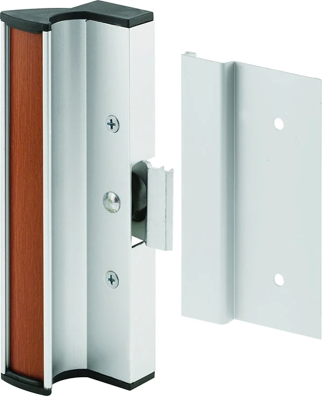 Prime-Line C 1055 Handleset, Aluminum, Anodized, For: 3/4 to 1 in THK Glass Sliding Doors