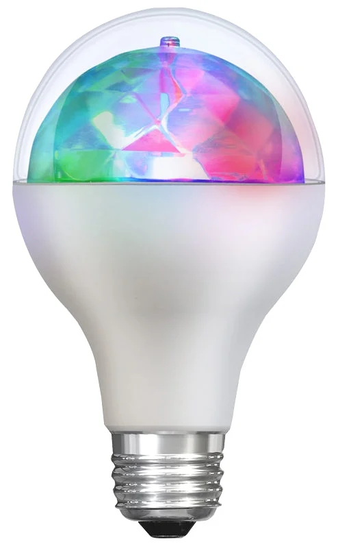 Feit Electric DISCO1/LED LED Disco Bulb, Specialty, A23 Lamp, 40 W Equivalent, E26 Medium Lamp Base, Dimmable, White, Pack of 3