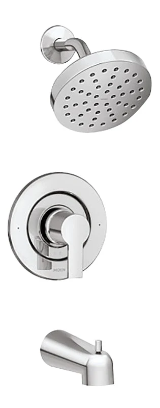 Moen Rinza Posi-Temp Series 82628 Tub and Shower Faucet, Single Function Showerhead, 1.75 gpm Showerhead, 1-Handle