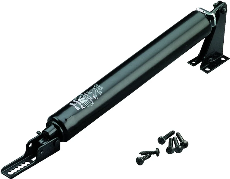 Wright Products V820BL Pneumatic Door Closer, Black, 90 deg Opening, For: Medium to Lightweight Out-Swinging Doors