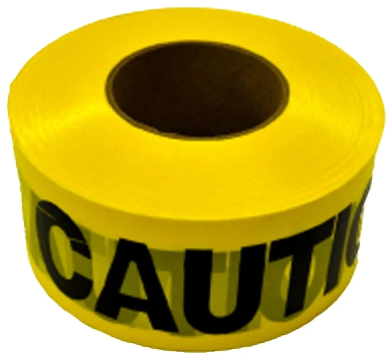 CH Hanson 16009 Barricade Safety Tape, 1000 ft L, 3 in W, Polyethylene, Yellow