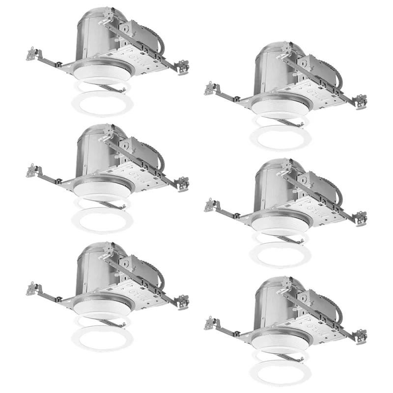 Halo H7ICAT6100WB-6PK Recessed Housing, 10-1/2 in L x 7-1/2 in W x 7 in H Dimensions, New Construction