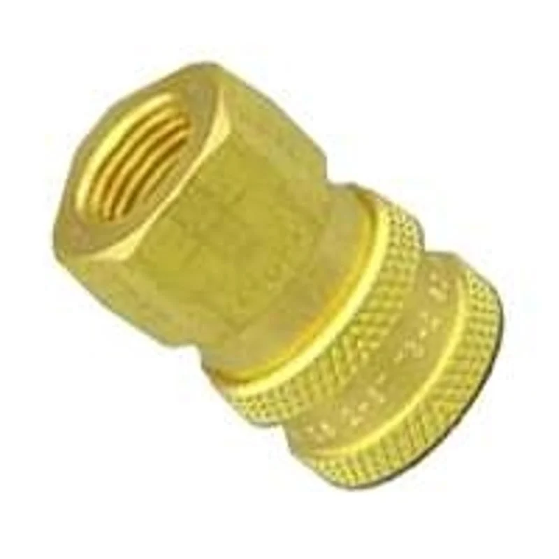 Mi-T-M AW-0017-0001 Adapter, 1/4 x 1/4 in Connection, Quick-Connect Socket x FNPT, Brass