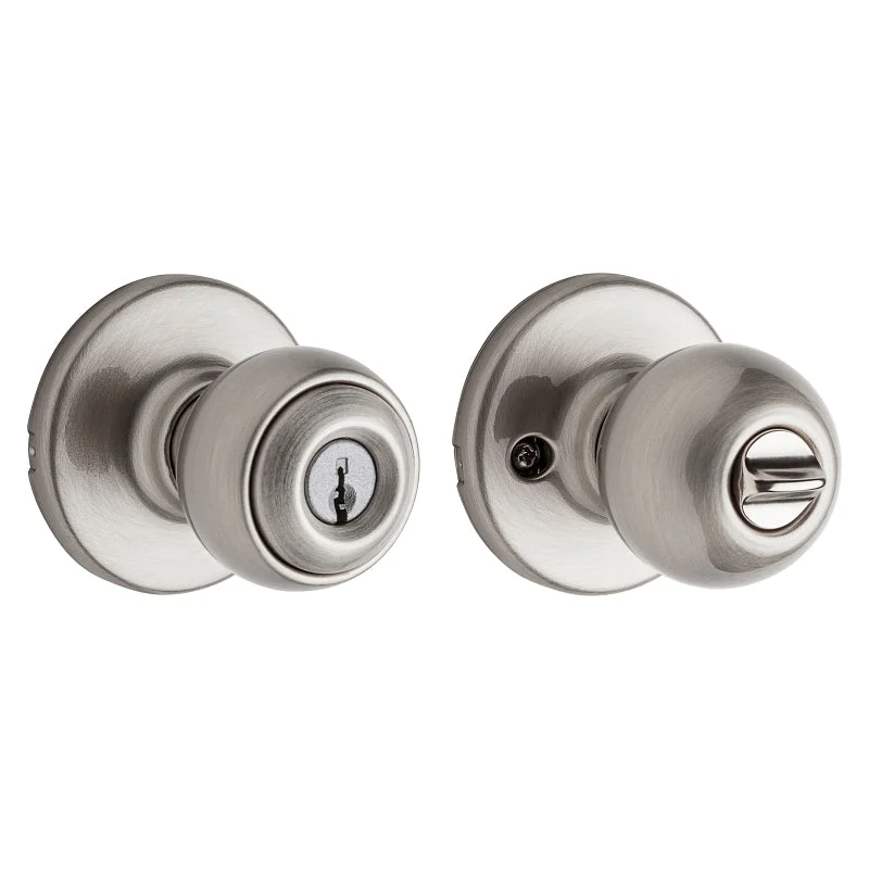 Kwikset 400P15CPK6 Entry Knob, Knob Handle, Satin Nickel, K6 Keyway, 3 Grade