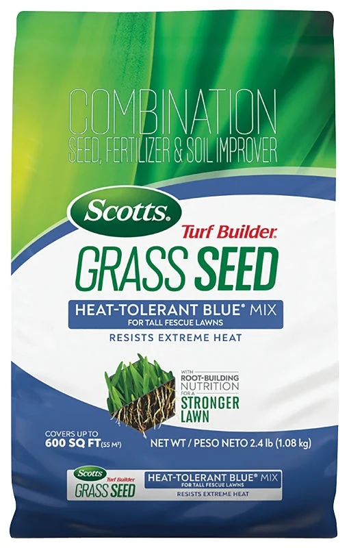 Scotts Turf Builder 18022 Heat Tolerant Blue Mix Grass Seed, 2.4 lb Bag