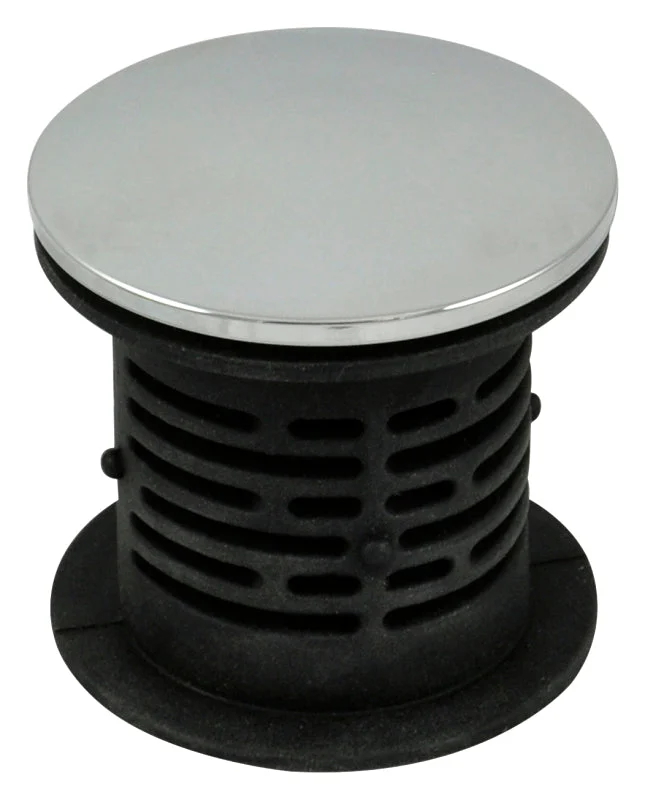 Danco 10772 Bathtub Hair Catcher and Stopper, Silicone, Chrome-Plated, For: Standard 1-1/2 in Bathtub Drains