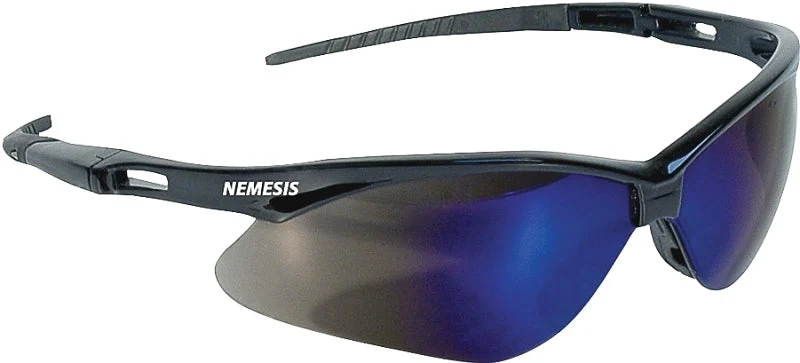 KleenGuard Nemesis Series 14481 Universal Safety Glasses, Unisex, Mirror Lens, Polycarbonate Lens, Wraparound Frame, Pack of 12