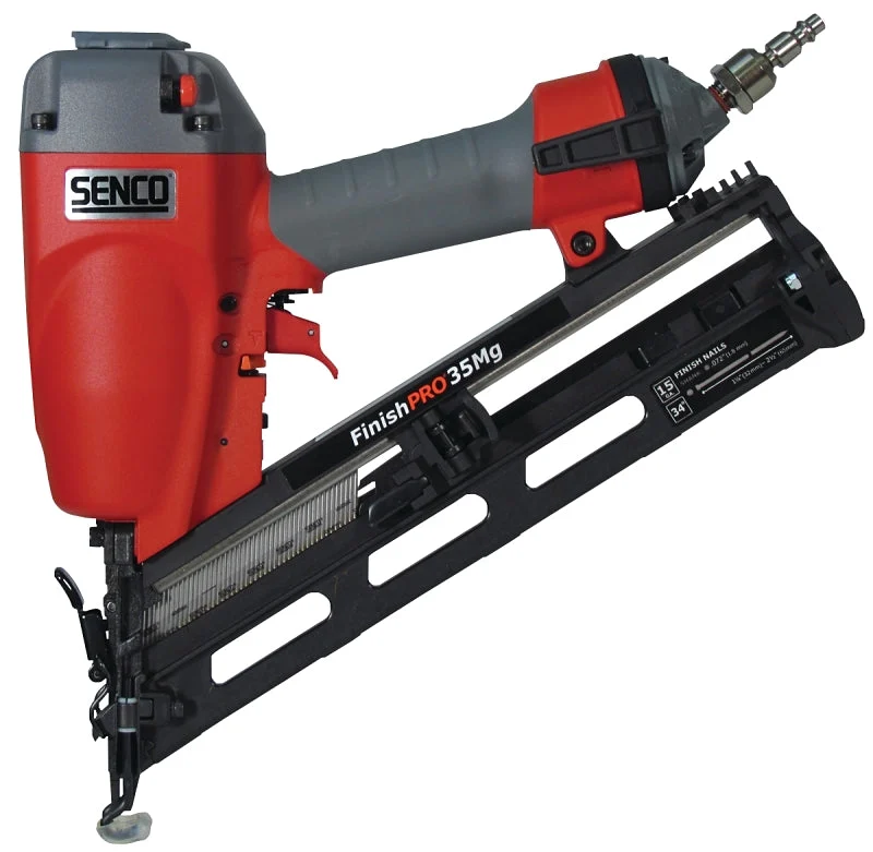 Senco TN51P1P Finish Nailer, 110 Magazine, 34 deg Collation, Strip Collation, 1-1/4 to 2-1/2 in Fastener, 3.2 scfm Air