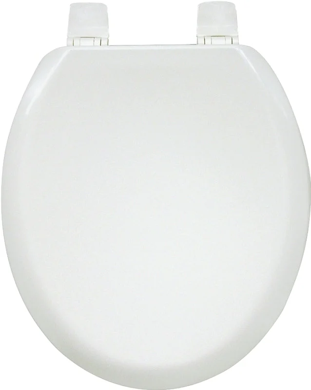 Bemis 5000-000 Toilet Seat, Wood, White, Adjustable Hinge